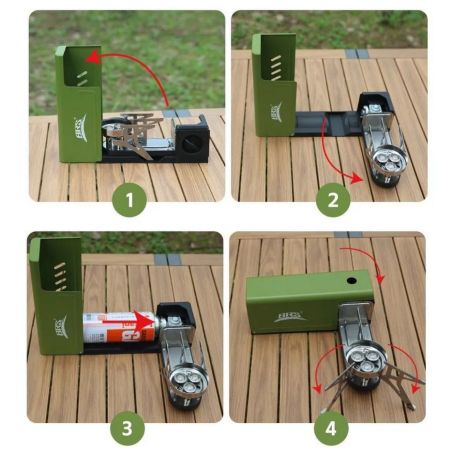 Туристична газова плита складна з п'єзопідпалом BRS (97) фото