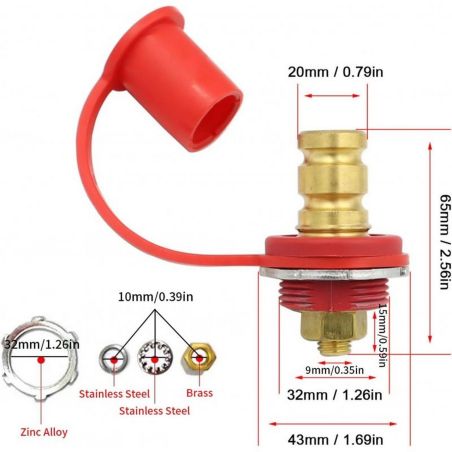 Виносні силові клеми АКБ (комплект) фото