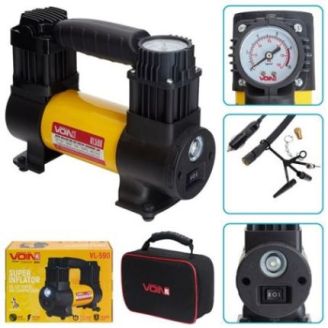 Компрессор автомобильный 12 вольт от прикуривателя 40 л/мин (фонарик) VOIN VL-590, купить в Украине