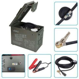 Компрессор автомобильный военный с металлическим корпусом 12 вольт на клеммы 160 л/мин VOIN VM-080, купить в Украине