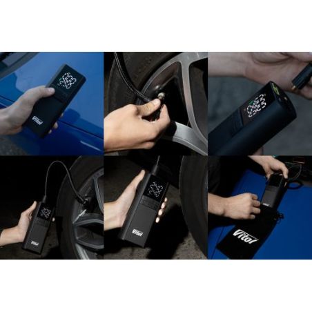 Аккумуляторный компрессор для авто Vitol K-35 20 л/мин 8000 mAh (повербанк, фонарик), купить в Украине