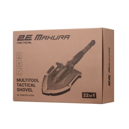 Лопата складная тактическая многофункциональная мультитул 23 в 1 2E Mahura Steel Gray 2E-TSMTSF3-STGR фото