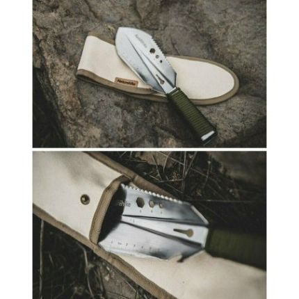 Лопата складная туристическая с чехлом и паракордом Naturehike NH20GJ001 6927595744666 фото