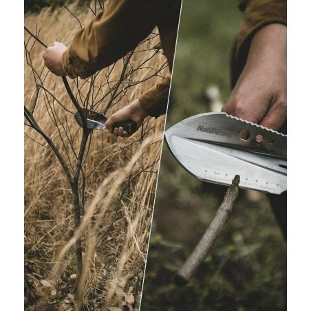 Лопата складная туристическая с чехлом и паракордом Naturehike NH20GJ001 6927595744666 фото