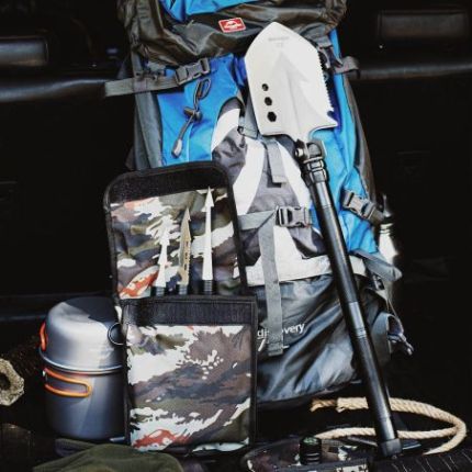 Лопата складная тактическая многофункциональная мультитул 12 в 1 Adimanti HK001 фото