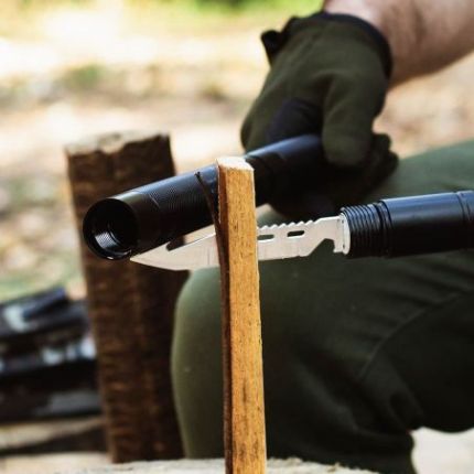 Лопата складная тактическая многофункциональная мультитул 12 в 1 Adimanti HK001 фото