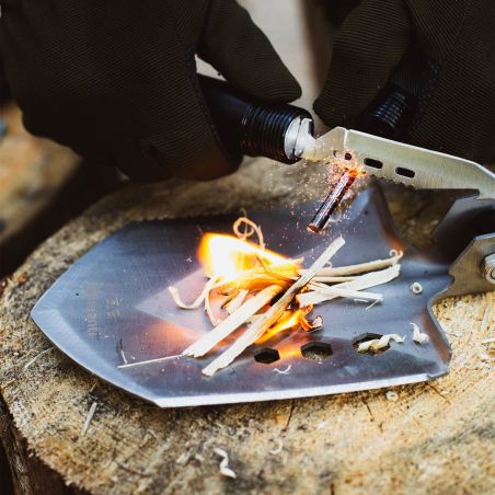 Лопата складная тактическая многофункциональная мультитул 12 в 1 Adimanti HK001 фото