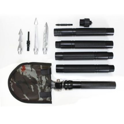 Лопата складная тактическая многофункциональная мультитул 10 в 1 Adimanti HK002 фото