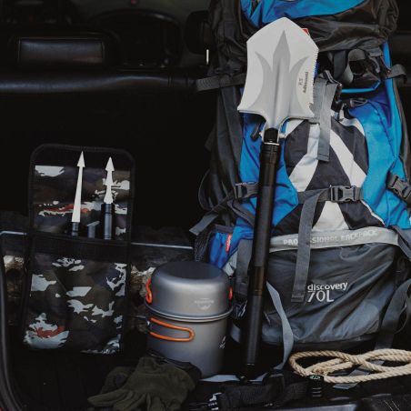 Лопата складная тактическая многофункциональная мультитул 10 в 1 Adimanti HK002 фото