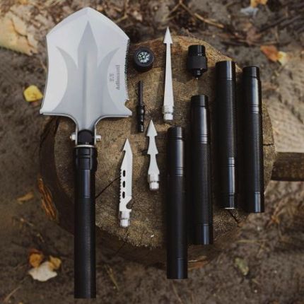 Лопата складная тактическая многофункциональная мультитул 10 в 1 Adimanti HK002 фото