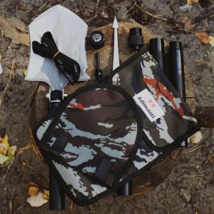 Лопата складная тактическая многофункциональная мультитул 10 в 1 Adimanti HK002 фото