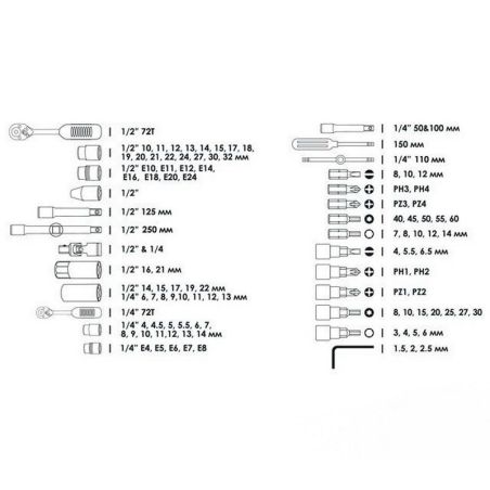 Полупрофессиональный набор инструментов для авто Intertool ET-6108SP 108 ед. фото