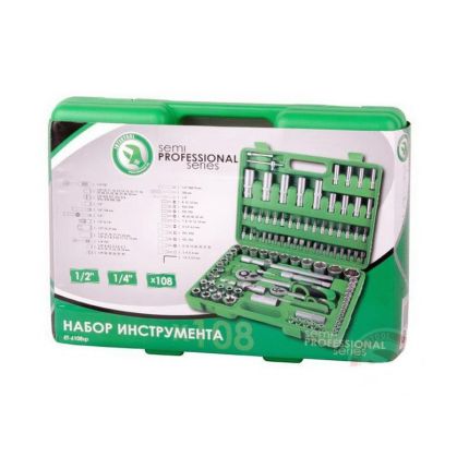 Полупрофессиональный набор инструментов для авто Intertool ET-6108SP 108 ед. фото