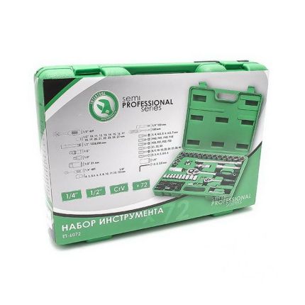 Полупрофессиональный набор инструментов для авто Intertool ET-6072SP 72 ед. фото