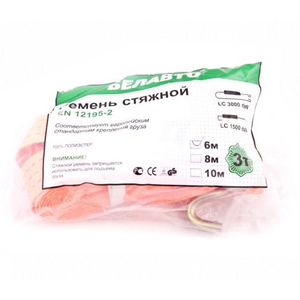 Ремень стяжной БЕЛАВТО 3 тонны 6 м 40 мм фото