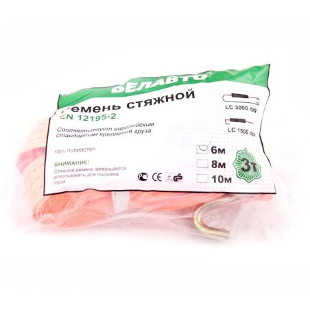 Ремень стяжной БЕЛАВТО 3 тонны 6 м 40 мм фото