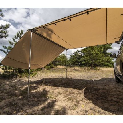 Автомобільний тент маркіза ORPRO 2,5 х 2,5 м (з бічною стінкою та LED підсвічуванням) фото