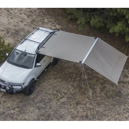 Автомобільний тент маркіза ORPRO 2,5 х 2,5 м (з бічною стінкою та LED підсвічуванням) фото