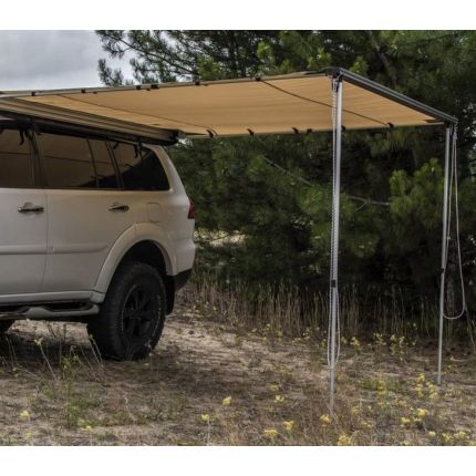 Автомобільний тент маркіза ORPRO 2,5 х 2,5 м (з бічною стінкою та LED підсвічуванням) фото