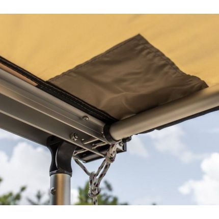 Автомобільний тент маркіза ORPRO 2,5 х 2,5 м (з бічною стінкою та LED підсвічуванням) фото