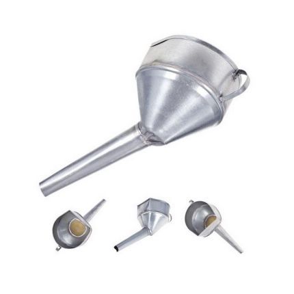 Автомобильная лейка (воронка) для бензина оцинкованная ЛО-0208 фото