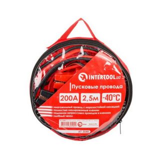 Пусковые провода для прикуривания авто Intertool AT-3040 200 А 2,5 м фото 2