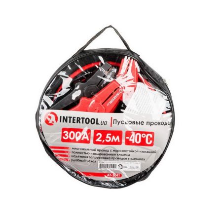 Пусковые провода для прикуривания авто Intertool AT-3041 300 А 2,5 м фото