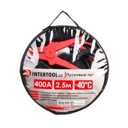 Пусковые провода для прикуривания авто Intertool AT-3043 400 А 2,5 м фото