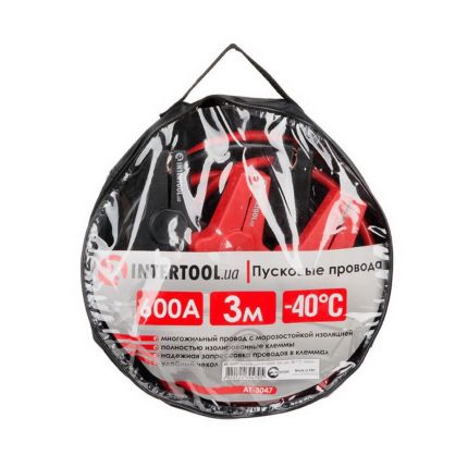 Пусковые провода для прикуривания авто Intertool AT-3047 600 А 3 м фото