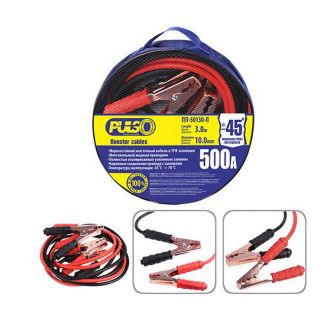 Пусковые провода для прикуривания авто Pulso ПП-50130-П 500 А 3 м фото 2