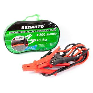 Пусковые провода для прикуривания авто БЕЛАВТО BP30 300 А 2,5 м фото 2