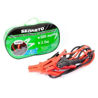 Пусковые провода для прикуривания авто БЕЛАВТО BP50 500 А 3,5 м фото 2