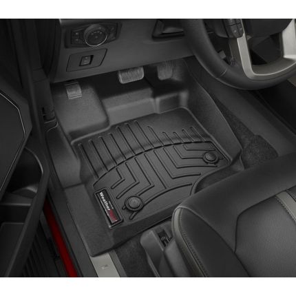 Резиновые коврики WeatherTech в салон авто Ford F-150 SuperCrew 2015+ (передний и задний ряд) фото