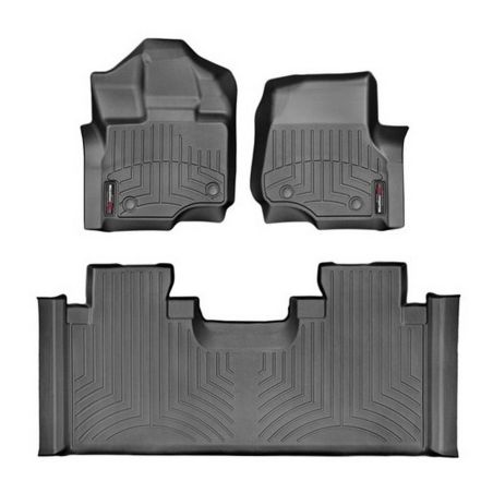 Резиновые коврики WeatherTech в салон авто Ford F-150 SuperCab 2015+ (передний и задний ряд) фото