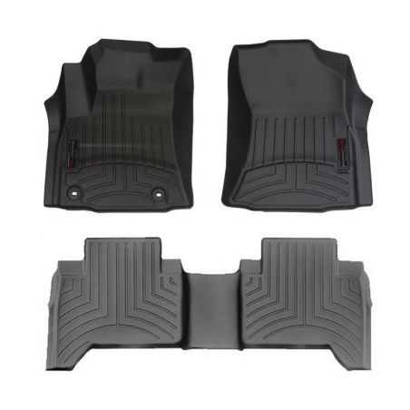 Резиновые коврики WeatherTech в салон авто Toyota Hilux 2015+ (передний и задний ряд) фото