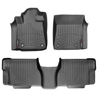 Резиновые коврики WeatherTech в салон авто Toyota Sequoia 2012+ (передний и задний ряд без консоли) фото
