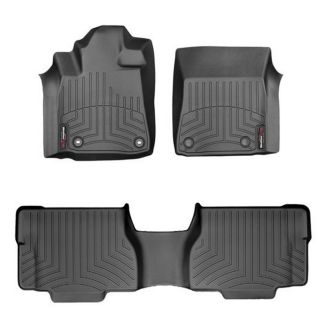 Резиновые коврики WeatherTech в салон авто Toyota Sequoia 2012+ (передний и задний ряд с консолью) фото