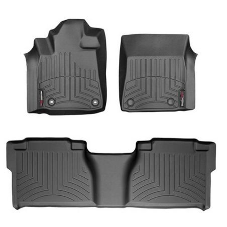 Резиновые коврики WeatherTech в салон авто Toyota Tundra 2012+ (передний и задний ряд Double Cab) фото