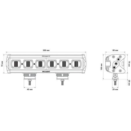 Светодиодная балка ProLight EVO 60W 6D ближний свет фото