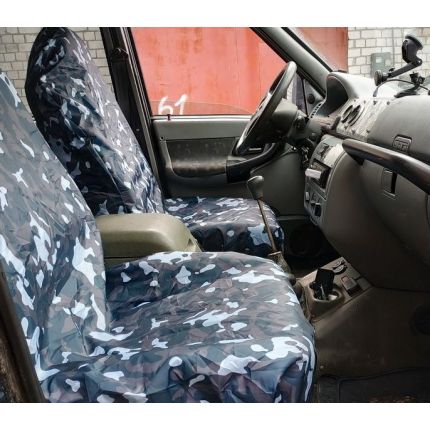 Чехлы грязезащитные на передние сиденья - NADI auto камуфляж серый 1130-1885 фото