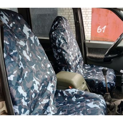 Чехлы грязезащитные на передние сиденья - NADI auto камуфляж серый 1130-1885 фото
