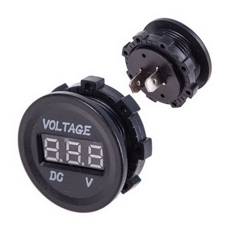 Електронний вольтметр у машину - (врізний, 12-24В) фото