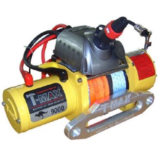 Електрична лебідка T-Max EW-9000 12V/4100кг /COMPETITION SERIES/RADIO/синт.трос 9,1mm*30m фото