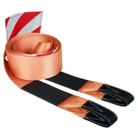 Буксировочный трос со светоотражающими флажками ORPRO 10 тонн (петля-петля) фото