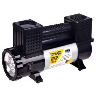 Двухпоршневой автомобильный компрессор с Led фонарём - Vitol Торнадо КА-Т12191 (90 л/мин) фото