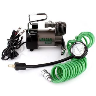 Компресор автомобільний компактний 12 вольт на клеми 40 л/хв URAGAN 90140 фото