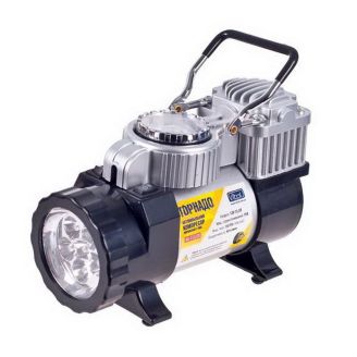 Портативный автомобильный компрессор с Led фонарём - Vitol Торнадо КА-Т12220 (40 л/мин) фото
