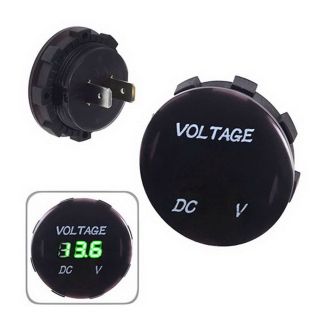 Електронний вольтметр у машину - (вологозахищений, врізний, 12-24В) 2371 фото