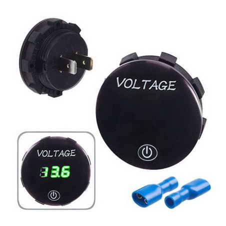 Электронный вольтметр в машину (врезной, 12-24В) фото