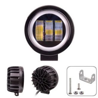 Фара рабочеро света + DRL WLP - 30R4 FLOOD 3Led*10W (4 INCH)10-30V/30W/6000K (WLP - 30R4) фото